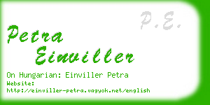 petra einviller business card